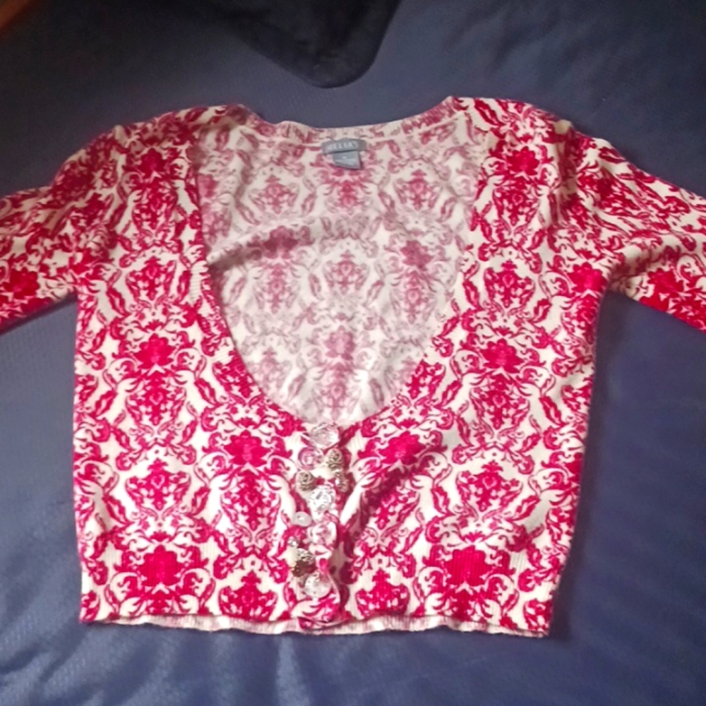 Cropped cardigan sweater